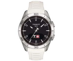 TISSOT -T-Touch Connect Sport Damen - und Herrenuhr Weiß Titan Quarz Saphirglas 43mm- T153.420.47.051.03