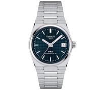 TISSOT -PRX Powermatic 80 Damen - und Herrenuhr Silber Blau Automatik Saphirglas 35mm- T137.207.11.041.00