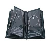 Tissting 11 Stück Rundstricknadeln Set Austauschbar Rundnadel 1,5mm bis 5mm 80cm Lange Edelstahl Knit Pro Stricknadeln Kit, Kurze Circular Knitting Needles für Anfänger Häkelgarn