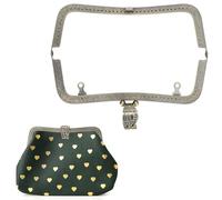 Tissting Geldbörse RahmenKuss, 20cm/7.87 Zoll Retro Metall Kuss Verschluss DIY Geldbeutel Machen Rahmen, für DIY Craft, Geldbörsenherstellung, Taschenherstellung (Bronze)