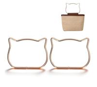 Tissting Metall Taschengriffe Katze Ohr Design - 2 Stück, Gold, 105x76x4.5mm/4.1x3x0.2 Zoll, Ideal Für DIY Geldbörsen, Handtaschen Und Clutches, Mutter Und Freundin