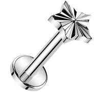 Titan Labret Diamantschnitt Stern Innengewinde