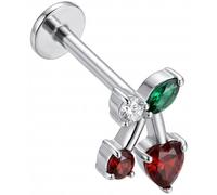 Titan Labret Kirschen mit Herz und Blatt Innengewinde