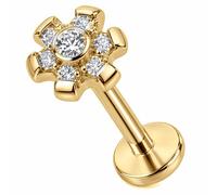 Titan Labret Kristall Blume Cluster Aufsatz Innengewinde