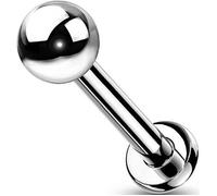 Titan Labret Kugel Silber Push-In