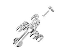 Titan Labret Wirbel Zirkonia Innengewinde