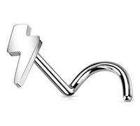 Titan Nasenstecker Blitz Silber Push-In