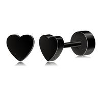 Titan Ohrringe Herz Rund Flactback Ohrstecker Gesundheitsstecker Ohrstecker