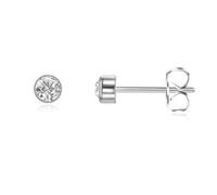 Titan Ohrringe Hypoallergen Damen Herren Mädchen G23 Titan Mini Ohrstecker Kleine Zirkonia Ohrstecker 4mm