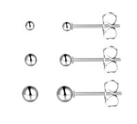 Titan Ohrstecker Hypoallergen Damen Herren Mädchen G23 Titan Ohrringe Schwarz Kleine Kugel Ohrstecker 2/3/4/5mm
