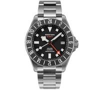 Titanium GMT S462.K, wasserdichte Sportuhr, automatisch, mechanische Herren-Taucheruhr, 200 m, Schwarz, Sport, Schwarz, Sportlich