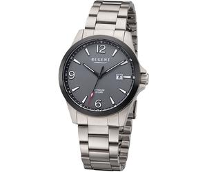 Titanuhr REGENT "F1297 - 1918.90.92", grau, Armbanduhren, Herren (20941449-0) grau