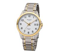 Titanuhr REGENT, silbergoldfarben, Armbanduhren, Herren, Quarzuhr, Armbanduhr, Herrenuhr, analog, Tag (65357038-0) silbergoldfarben