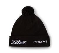 Titleist Tour Winter Mütze mit Bommel schwarz 1