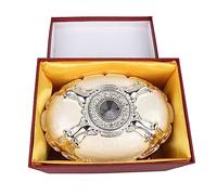 Tixiyu Elegante Vintage-Schmuckschatulle aus Metall, Zarte Handgefertigte Aufbewahrung für Ringe, Ohrringe, Silber, Weiß (S)