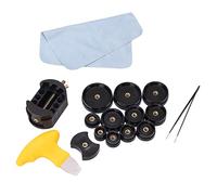 Tixiyu Uhrenreparaturset aus Langlebiger Aluminiumlegierung, 19-teiliges Set Zum Öffnen der Hinteren Abdeckung, Ersetzen der Batterie mit Einer Pinzette für Professionelle Uhrmacher, Schwarz