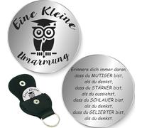 Tixlux Kleine Umarmung Glücksbringer, Glücksbringer mit Tasche, Pocket Hug, Mutmacher Geschenk, Gute Besserung Geschenke, Schlüsselanhänger für Freundin Frauen Patient (Silber)