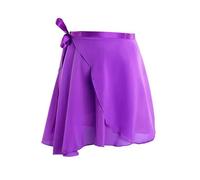 TIYGHI Ballett Wickelrock Tanzrock Ballet Dance Chiffon Wrap Skirt for Toddler Girls Women Ballet Skirt (Color : Purple, Size : L (Height 130-160cm))