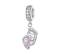TIZU Sterling Silber Mom Charms Original Anhänger Kompatibel Pandora Armbänder Charms Muttertag Geschenk (E-Mama-love)