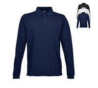 TJ1406 Tee Jays Herren dehnbares Polo langarm Black S