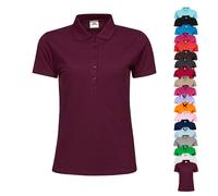 TJ145 Tee Jays Damen Luxus dehnbares Polo Black M