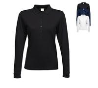 TJ146 Tee Jays Damen dehbares Polo langarm Black XL