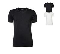 TJ401 Tee Jays Herren dehnbares T-Shirt V-Ausschnitt Black XXL