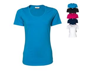 TJ450 Tee Jays Damen dehnbares T-Shirt Dark Grey (Solid) 3XL