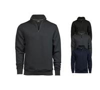 TJ5438 Tee Jays Sweatshirt mit halbem Reißverschluss Black S
