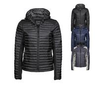 TJ9611 Tee Jays Damen ASPEN Steppjacke mit Kapuze Black XXL