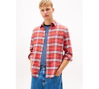 Tommy Jeans Flanellhemd Herren Regular Fit Baumwolle rot, S