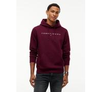Tommy Jeans - Fleece-Hoodie mit aufgesticktem Linear-Logo violet - Gr. - M