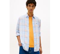 TJM RLX LINEN BLEND CHECK SHIRT L