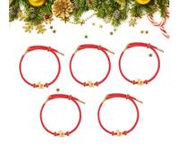 tkerinse 5Pcs 2026 Chinese New Year of Horse Rope Braided Bracelets, Lucky Red Rope Horse Bracelet Chinese Zodiac Pony Charm Bracelets, Feng Shui Protection Amulet Jewelry Gifts for Women Men (Red G)