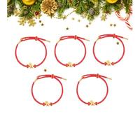 tkerinse 5Pcs 2026 Chinese New Year of Horse Rope Braided Bracelets, Lucky Red Rope Horse Bracelet Chinese Zodiac Pony Charm Bracelets, Feng Shui Protection Amulet Jewelry Gifts for Women Men (Red E)