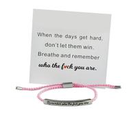 tkerinse Motivationsarmband für Frauen, wenn Worte versagen, dieses Armband spricht - ein Geschenk der Ermutigung, lass die harten Tage nicht gewinnen Armbänder Graviertes Röhrenarmband Remember Who