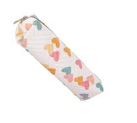 Tkidplw Cartoon-Federmäppchen, wasserabweisend, Lederbeutel, Reißverschluss, Bleistift-Organizer-Tasche für Studenten, Erwachsene, Kinder, Schulbedarf, weiß