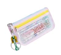 Tkidplw Federmäppchen mit hoher Kapazität, transparent, Stifteetui, Marker, Organizer, Aufbewahrungstasche, Reise-Make-up-Tasche für Schule, Büro, Reisen, Netz-Federmäppchen für Büro, B