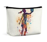 TKJMCSW Make-up-Tasche mit Basketball-Muster, große Kapazität, Kulturbeutel, tragbar, Make-Up-Organizer, Kosmetiktasche, Reisetasche für Kosmetik-Aufbewahrungstasche für Reisen, Arbeit, Stil,