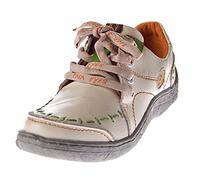 TMA Damen Leder Halb Schuhe Comfort Sneakers Schwarz Grün Blau Rot Weiß Used Look Schnürer Turnschuhe Eyes 1646