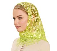 Tmboryuu Französische Stile Spitze Blumen Kopftuch Dreieck Kopftuch Elegante Bandanas für Frauen Musik Festival Fotografie Zubehör