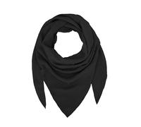 TMK Weiches und leichtes Unisex-Dreieckstuch aus 100% Baumwolle cod.9485 (Einzigartige Farbe, Schwarz)