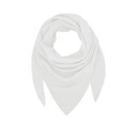 TMK Weiches und leichtes Unisex-Dreieckstuch aus 100% Baumwolle cod.9485 (Einzigartige Farbe, Weiß)