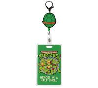 TMNT Ausweishalter, Gummihülle, Helden in einer Halbschale, einziehbares Schlüsselband mit Karabinerverschluss