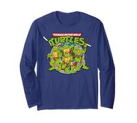 TMNT Turtle Power-Logo, Teenage Mutant Ninja, 80er-Jahre-Retroshow Langarmshirt