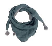 TMTGTS Dreieckstuch 1 Stück 72×48cm Kinder Baumwolltuch Schal Niedlich lässig Dreieckstuch Halstuch mit Haarball Weich Kinder Musselin Kopftuch Loop Halstücher Perfekt für Sommer Herbst Winter (1#)