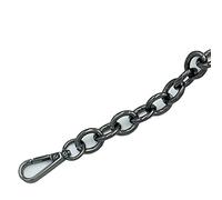 TNBCCXN Handtaschenkette 60-120CM Schwarzgold Metall Geldbörse Kettenriemen for Taschen Handtaschenzubehör Gürtelgriffe Tote Damen Verschlussketten(Gun Black,110cm)