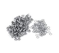 Tnfeeon 100 Stück Metallösen, 5mm Loch Ösenset für Leder Stoff Planen Schuhe Kleidung, Silber