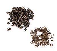 Tnfeeon 100Pcs Metallösen, Ösen Punch Kit Kleine Ösen mit Unterlegscheiben für Leder DIY Nähen(Inner Diameter 4mm)