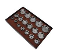 Tnfeeon 18-teiliges Uhrenpressen-Set, 24 Bis 58 Mm, Robustes Metall-Reparaturset für Uhren, Uhrengehäuse-Schließer für Uhrmacher